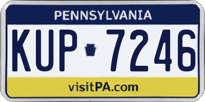 PA license plate KUP7246