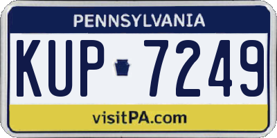 PA license plate KUP7249