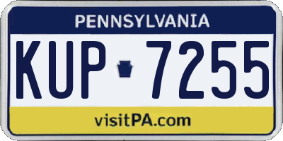 PA license plate KUP7255