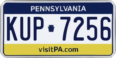 PA license plate KUP7256
