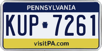 PA license plate KUP7261