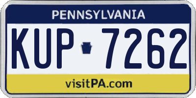 PA license plate KUP7262