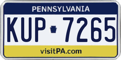 PA license plate KUP7265