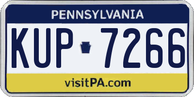 PA license plate KUP7266