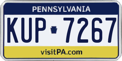 PA license plate KUP7267