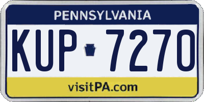 PA license plate KUP7270