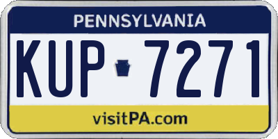 PA license plate KUP7271