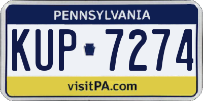 PA license plate KUP7274