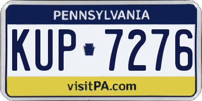 PA license plate KUP7276