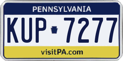 PA license plate KUP7277