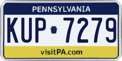 PA license plate KUP7279