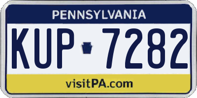 PA license plate KUP7282