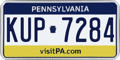 PA license plate KUP7284