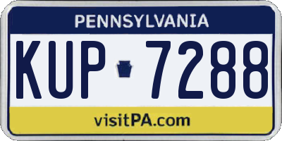 PA license plate KUP7288