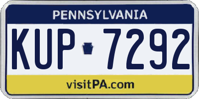 PA license plate KUP7292