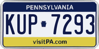 PA license plate KUP7293