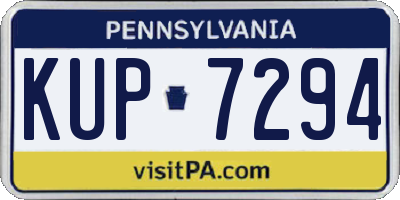 PA license plate KUP7294