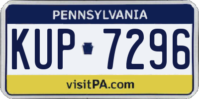 PA license plate KUP7296