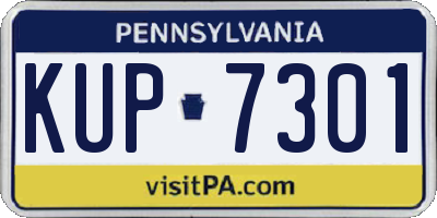 PA license plate KUP7301
