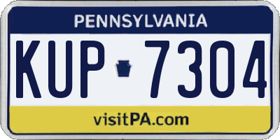 PA license plate KUP7304