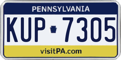 PA license plate KUP7305