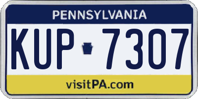 PA license plate KUP7307