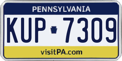 PA license plate KUP7309