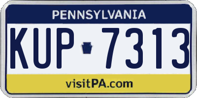 PA license plate KUP7313