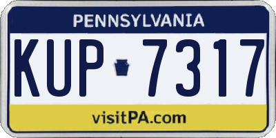 PA license plate KUP7317