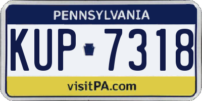PA license plate KUP7318