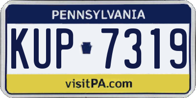PA license plate KUP7319