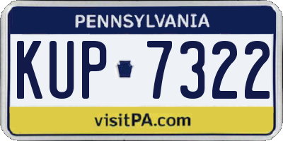 PA license plate KUP7322