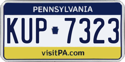 PA license plate KUP7323