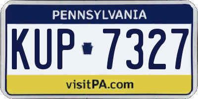 PA license plate KUP7327