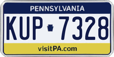 PA license plate KUP7328