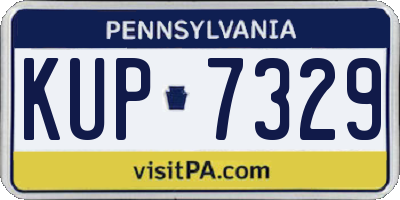 PA license plate KUP7329