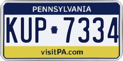 PA license plate KUP7334