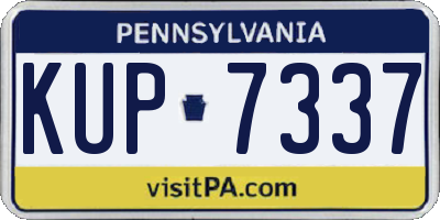 PA license plate KUP7337