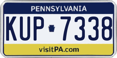 PA license plate KUP7338