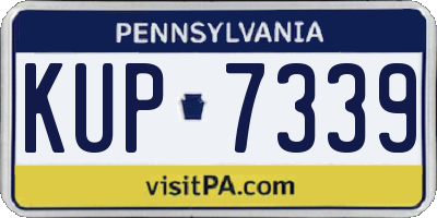 PA license plate KUP7339