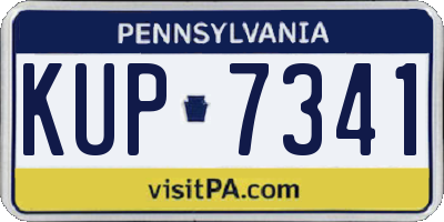 PA license plate KUP7341