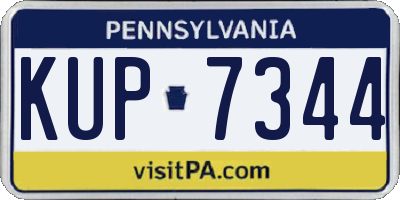 PA license plate KUP7344