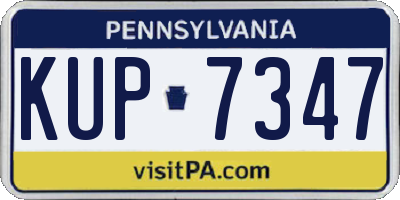 PA license plate KUP7347