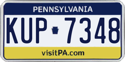 PA license plate KUP7348