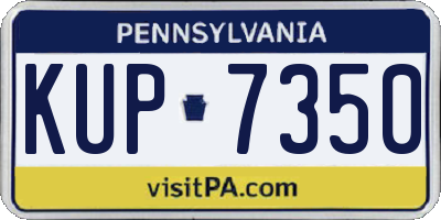 PA license plate KUP7350