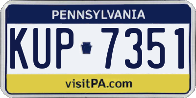 PA license plate KUP7351