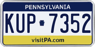 PA license plate KUP7352