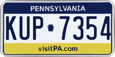 PA license plate KUP7354