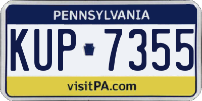 PA license plate KUP7355
