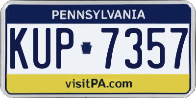 PA license plate KUP7357